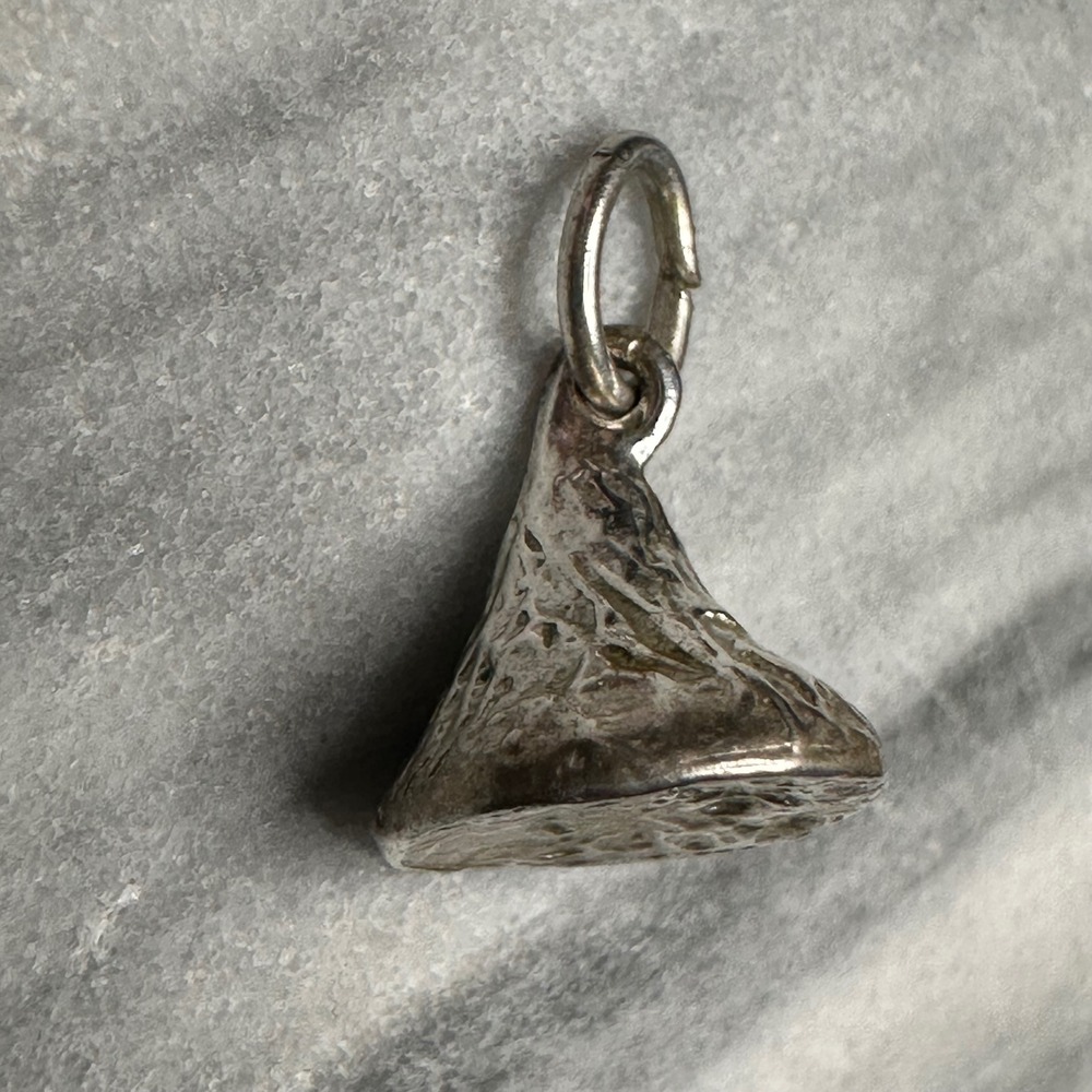Vintage JCF Sterling Silver Hershey Kiss Chocolate 3D Charm Pendant 2.77g